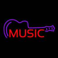 Music With Guitar Neonreclame