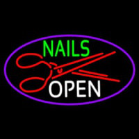 Nails Open With Scissors Neonreclame