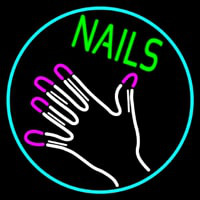 Nails With Hand Logo Neonreclame