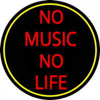 No Life No Music Neonreclame