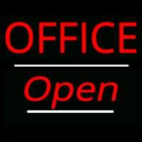 Office Open White Line Neonreclame