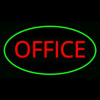 Office Oval Green Neonreclame