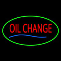 Oil Change Green Oval Neonreclame