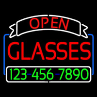 Open Glasses With Number Neonreclame