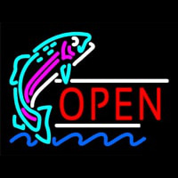 Open Jumping Fish Neonreclame