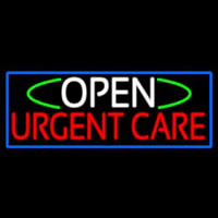 Open Urgent Care With Blue Border Neonreclame