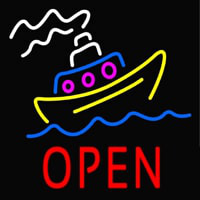 Open With Boat Neonreclame