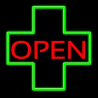 Open With Cross Logo Neonreclame