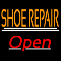 Orange Shoe Repair Open With Line Neonreclame