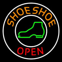 Orange Shoe Shop Open Neonreclame