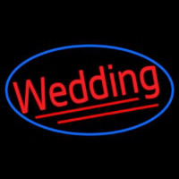 Oval Red Wedding Neonreclame