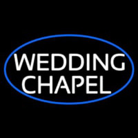 Oval White Wedding Chapel Neonreclame