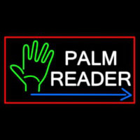 Palm Reader Arrow Red Border Neonreclame