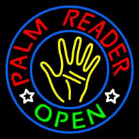 Palm Reader Open Circle Neonreclame