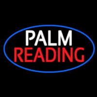 Palm Reading Blue Border Neonreclame