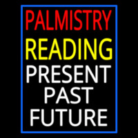 Palmistry Reading Blue Border Neonreclame