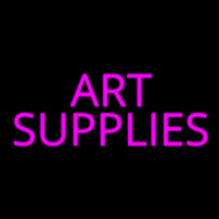 Pink Art Supplies Block 1 Neonreclame