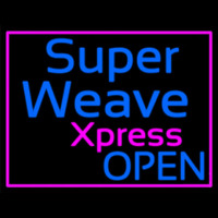 Pink Border Super Weave Xpress Open Neonreclame