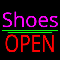 Pink Cursive Shoes Open Neonreclame