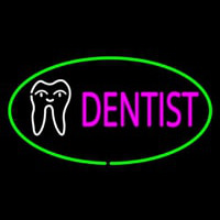 Pink Dentist Oval Green Neonreclame