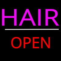 Pink Hair Open White Line Neonreclame