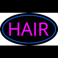 Pink Hair Oval Blue Neonreclame