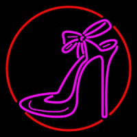 Pink High Heels With Ribbon Neonreclame