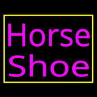 Pink Horse Shoe With Border Neonreclame