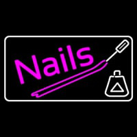 Pink Nails With Nail Polish Neonreclame