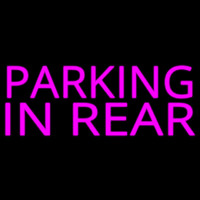 Pink Parking In Rear Neonreclame