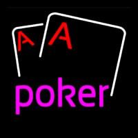 Pink Poker With Cards Neonreclame