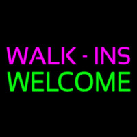 Pink Walk Ins Welcome Neonreclame