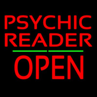 Psychic Reader Block Open Block Green Line Neonreclame