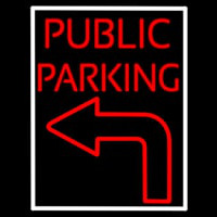 Public Parking With Arrow Neonreclame