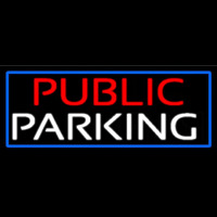 Public Parking With Blue Border Neonreclame