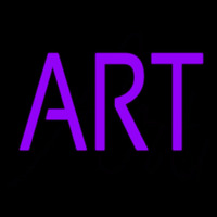 Purple Art In Cursive Neonreclame