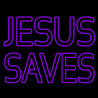 Purple Jesus Saves Neonreclame