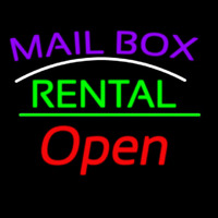 Purple Mailbo  Turquoise Rental With Open 2 Neonreclame