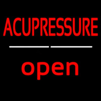 Red Acupressure Open White Line Neonreclame