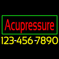 Red Acupressure With Phone Number Neonreclame