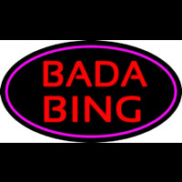 Red Bada Bing With Pink Border Club Neonreclame