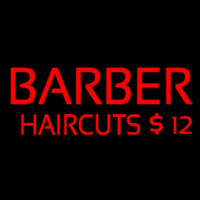 Red Barber Haircuts Neonreclame