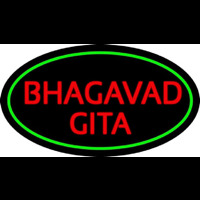 Red Bhagavad Gita With Border Neonreclame