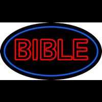 Red Bible Blue Border Neonreclame