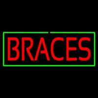 Red Braces Green Border Neonreclame