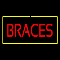 Red Braces Yellow Border Neonreclame