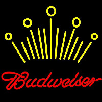 Red Budweiser Yellow Crown Beer Sign Neonreclame