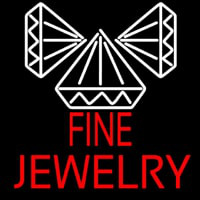 Red Fine Jewelry Block Neonreclame