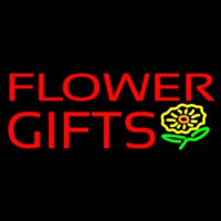 Red Flower Gifts In Block Neonreclame