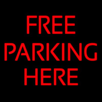 Red Free Parking Neonreclame